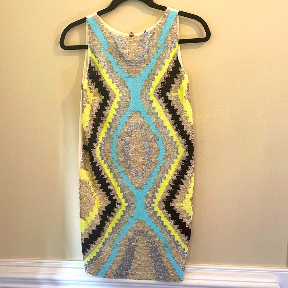 3/$25 English Rose Beaded/Sequined Mini Dress Size S